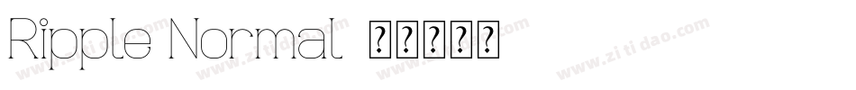Ripple Normal字体转换